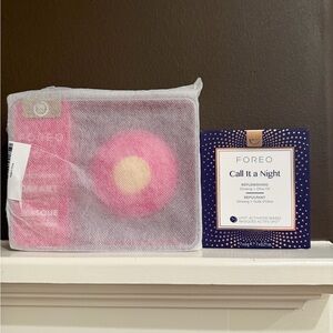 NEW Foreo UFO 3 Mini Facial Device in Fuschia + Box of 7 Call it a Night Masks